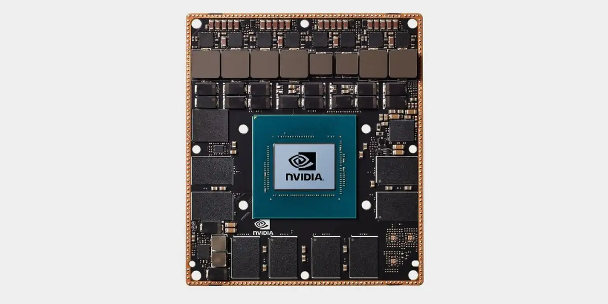 Module Jetson AGX Xavier de NVIDIA : exemple de module préqualifié intégrable en série.