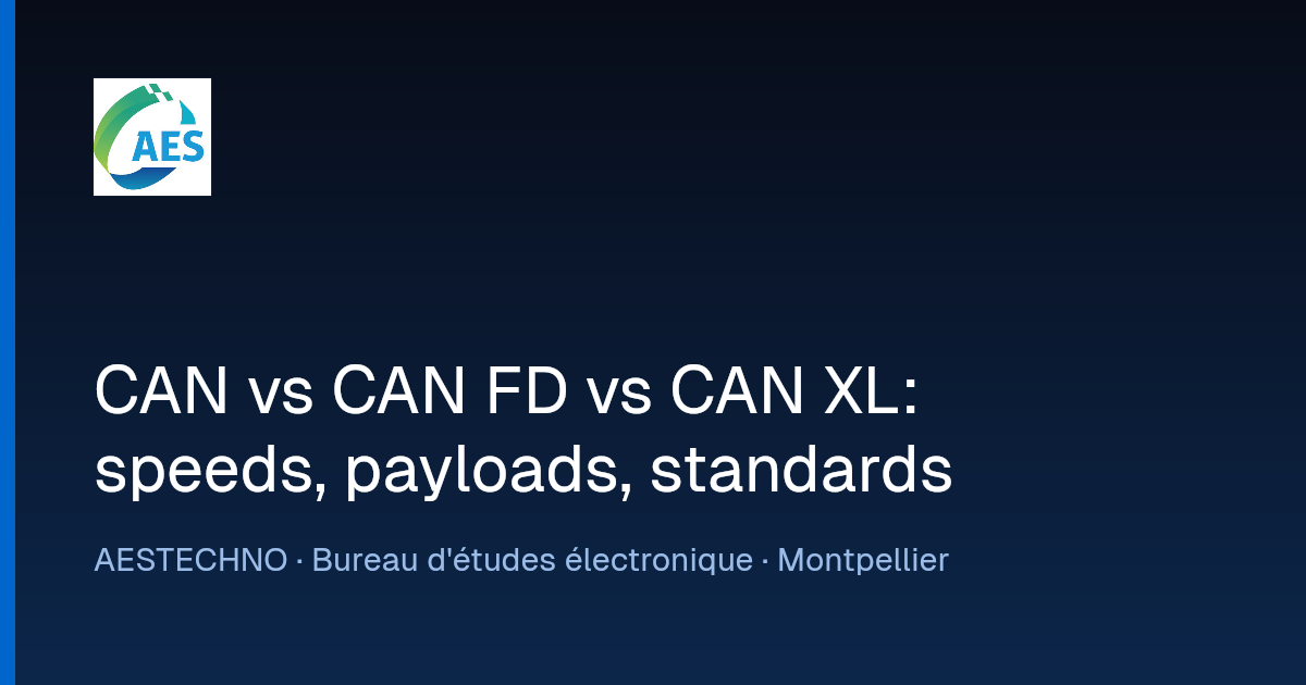 CAN vs CAN FD vs CAN XL: speeds, payloads, standards · AESTECHNO