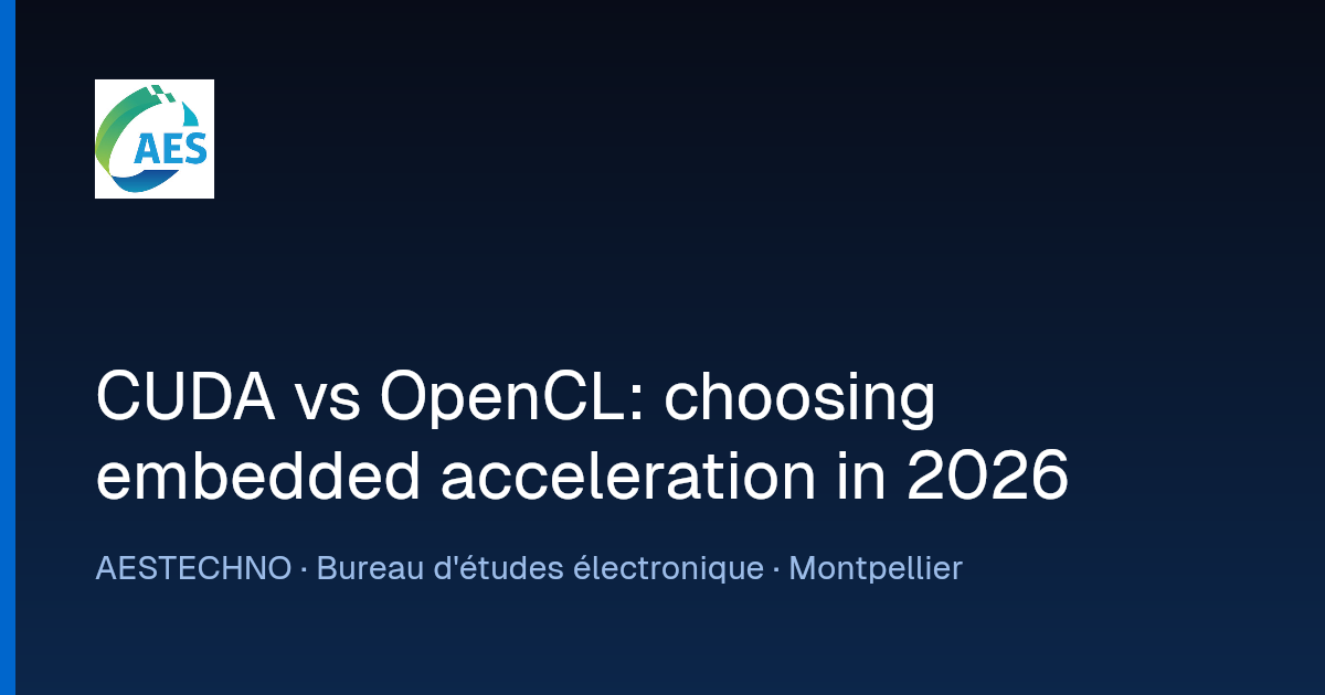 CUDA vs OpenCL: choosing embedded acceleration in 2026 · AESTECHNO