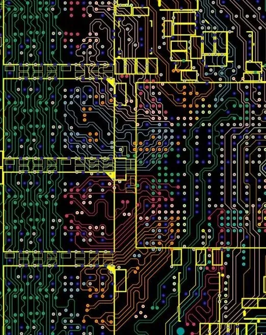 Altium CAD view of LPDDR4 routing around an NXP i.MX8 SoC at AESTECHNO: serpentine length-matched traces, paired differential clock pairs, uninterrupted ground plane beneath the bus.